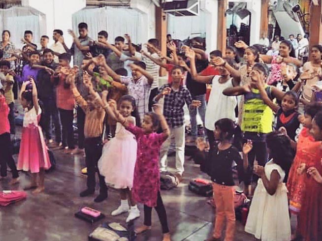 Children enjoying Sunday School at Zion Evangelical Church in Batticaloa on Easter Sunday. Minutes later many of them were killed when an Islamist suicide bomber detonated his vest in the church grounds