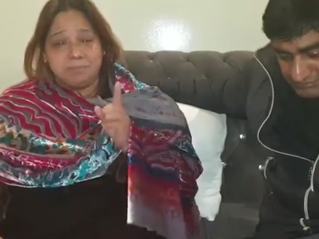 Pakistani Christian mother, Saima Iqbal, was reunited with her husband after harrowing kidnapping ordeal [Image credit: International Minorities Concern (Facebook video)]
