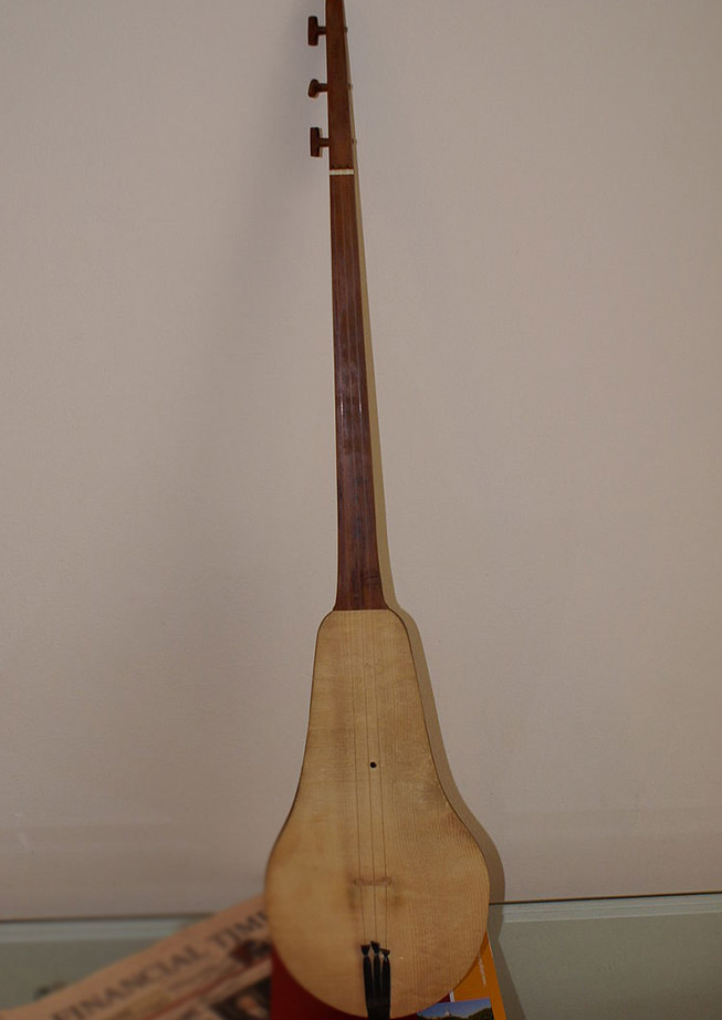 The komuz: a traditional fretless string instrument used in Kyrgyzstan and other Central Asian countries. James was led to the Lord Jesus when he took komuz lessons with Kyrgyz Christian couple
