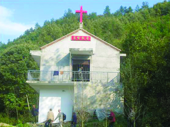 Churches are often identified by a red cross set high above the building. The authorities have removed many of these crosses